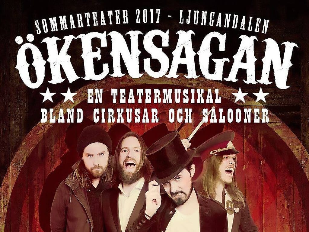 Affisch för Teatermusikalen Ökensagan.