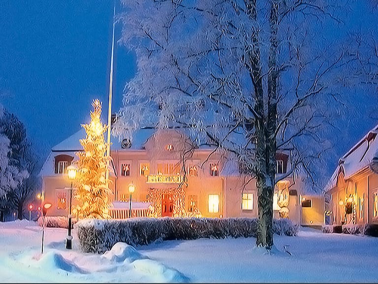 Torpshammars Herrgård under vintern.